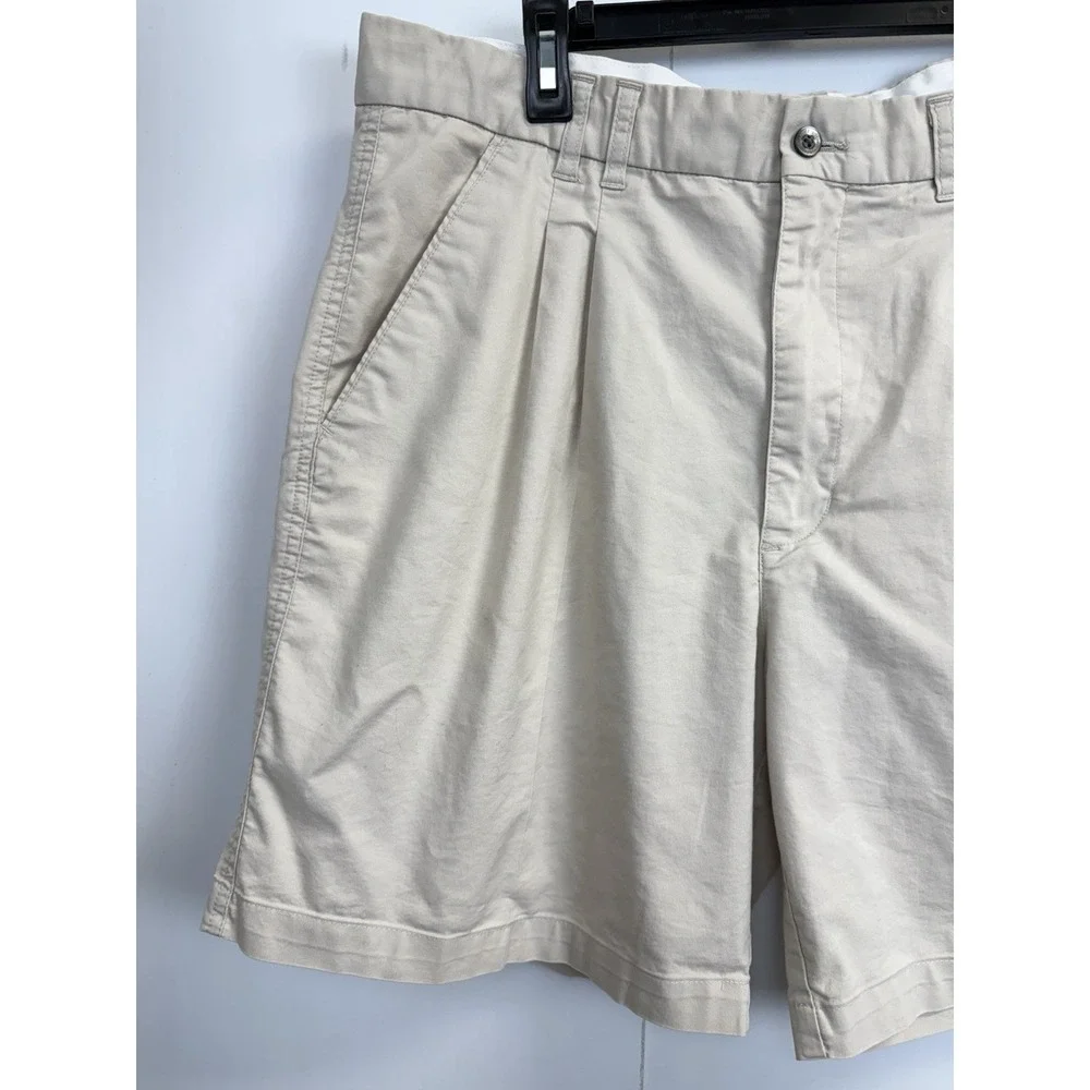 Austin Reed‎ London Chino Golf Shorts Men's Size 38 Pleated 8'' Inseam Stretch